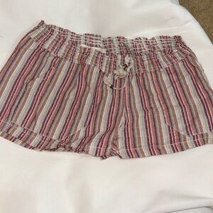 Striped Colorful Drawstring Beach Coverup Beach Shorts